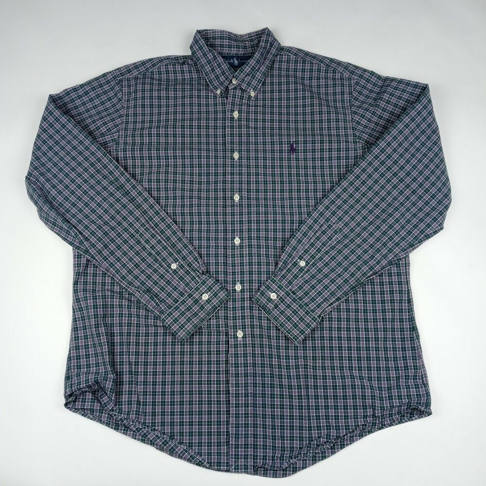 RALPH LAUREN Oxford Button Down Shirt Long Sleeve Men's Size XL